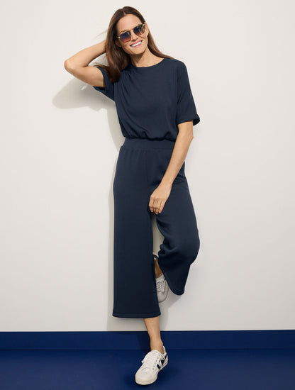 AIRKNIT STRETCH CREWNECK JUMPSUIT | Talbots
