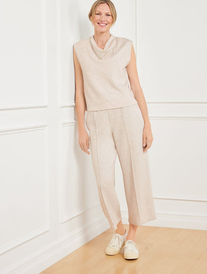 AIRKNIT STRETCH HEATHERED COWL-NECK TANK | Talbots