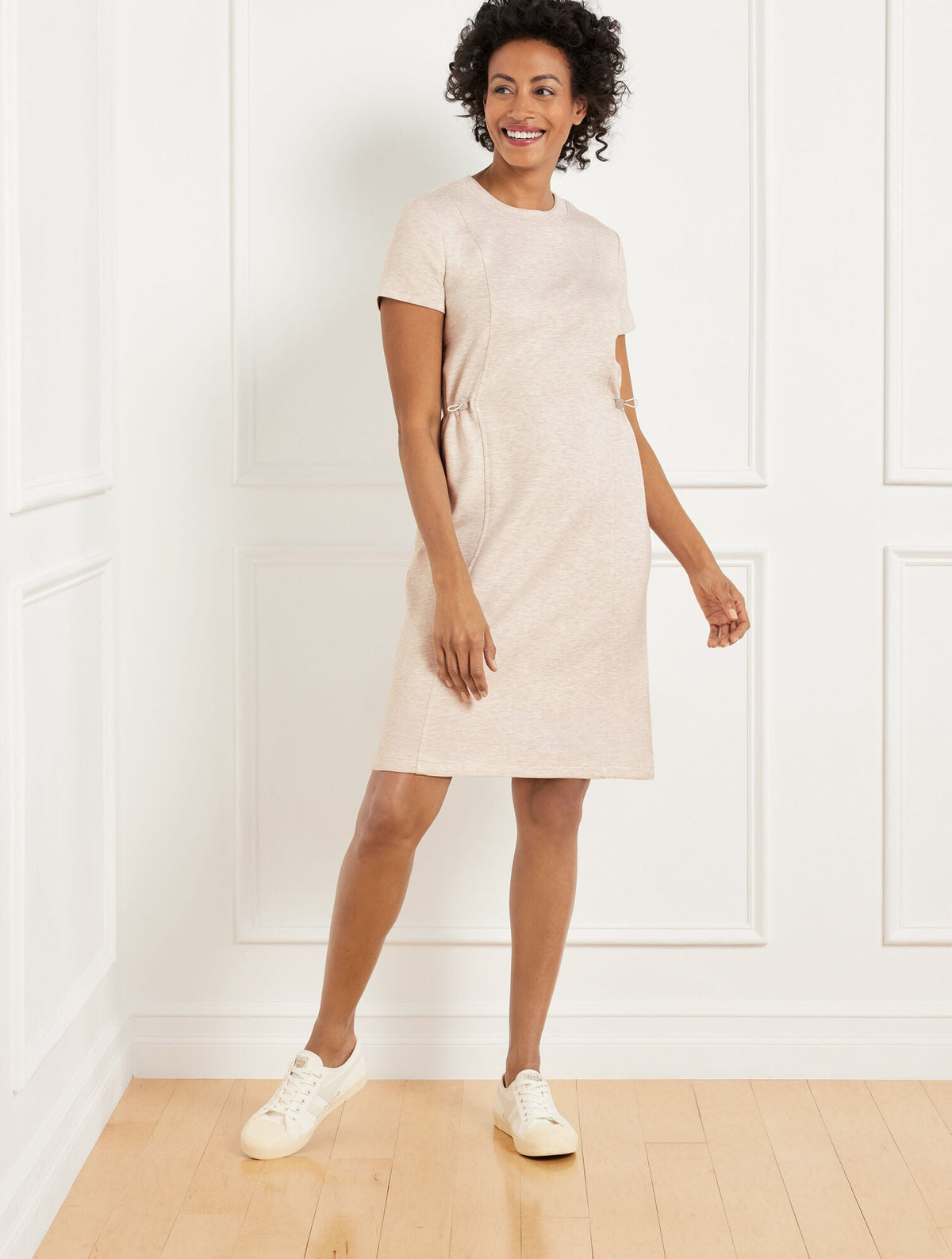 AIRKNIT STRETCH BUNGEE WAIST DRESS | Talbots