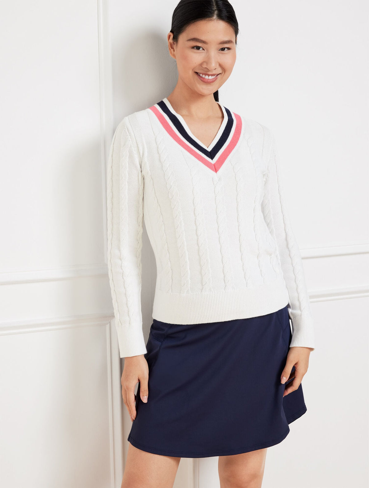 COOLMAX® V-NECK SWEATER | Talbots
