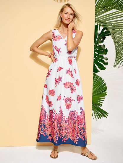 SIDE TIE MAXI DRESS - FLORAL PAISLEY | Talbots