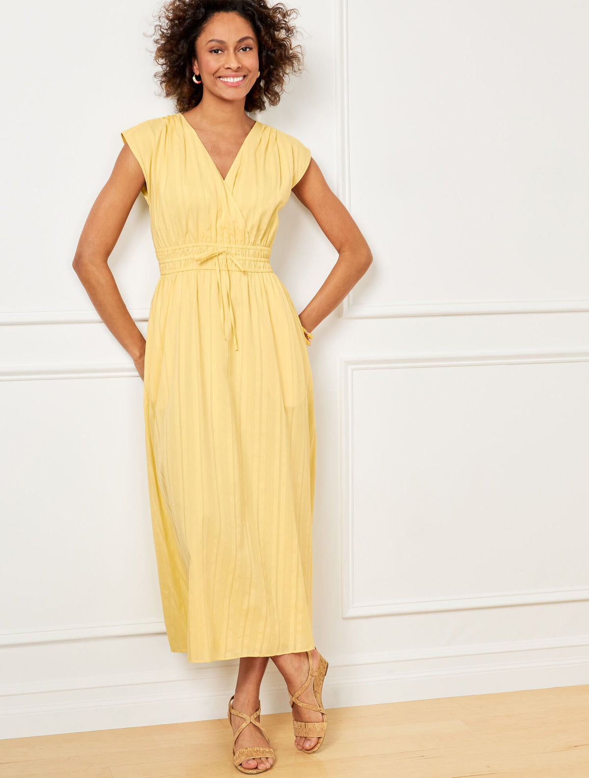 V-NECK MIDI DRESS | Talbots