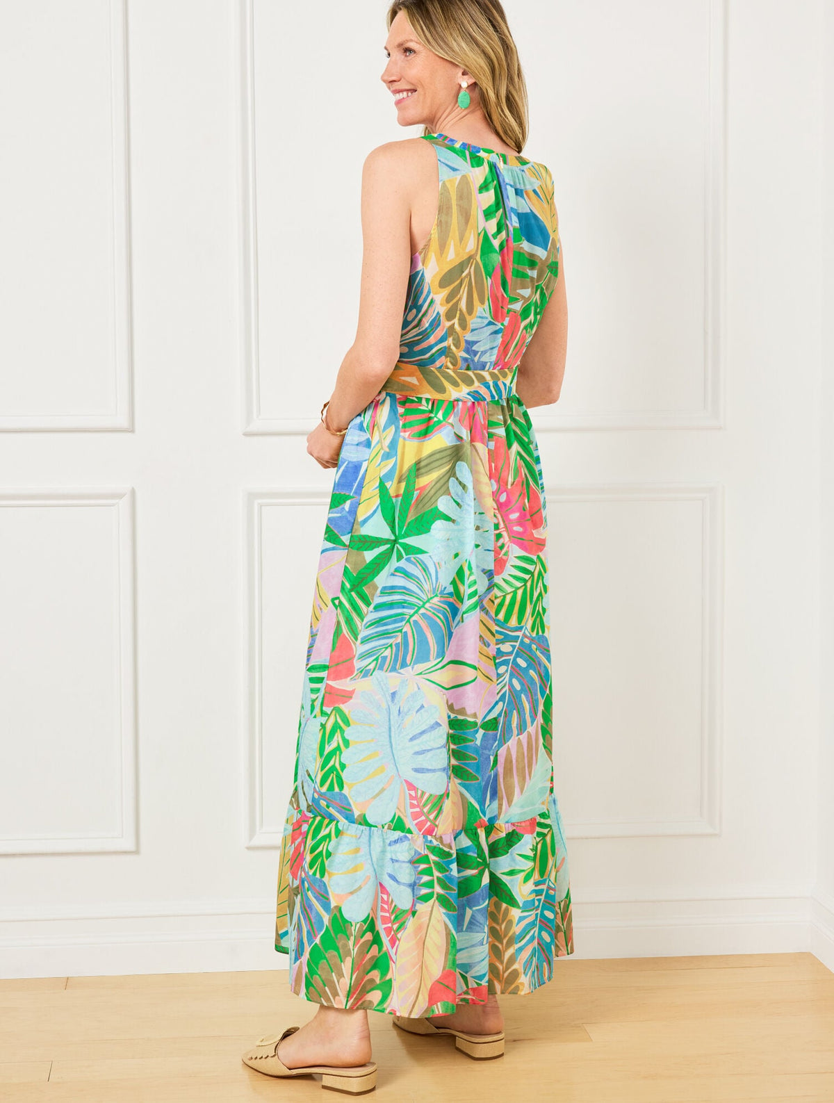 FIT & FLARE DRESS - PARADISE FOLIAGE | Talbots