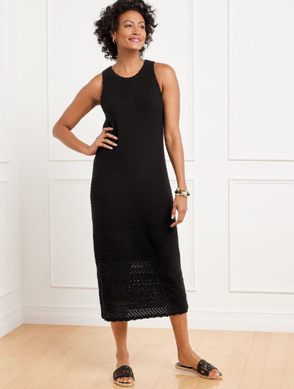 CROCHET POINTELLE MIDI DRESS | Talbots