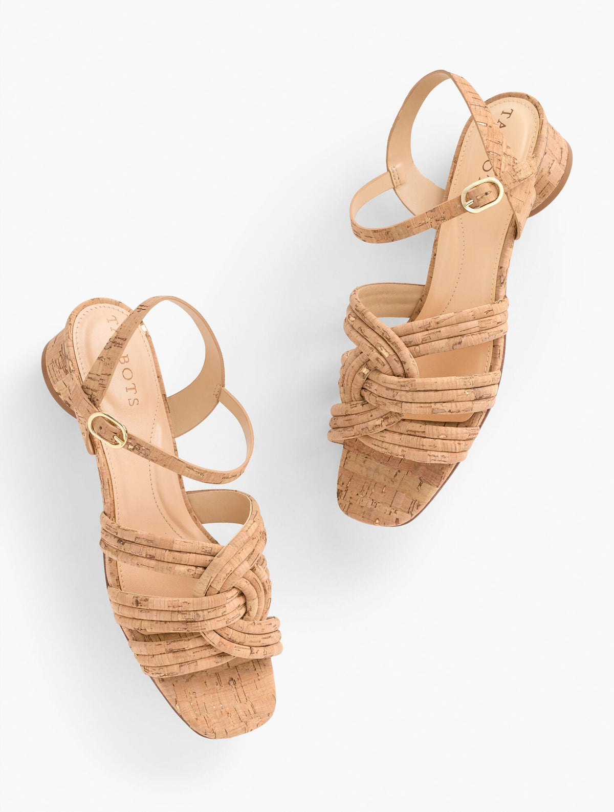 ADINA CORK BLOCK HEEL SANDALS | Talbots