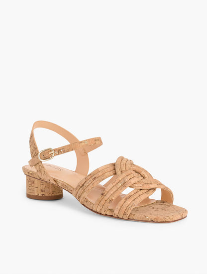 ADINA CORK BLOCK HEEL SANDALS | Talbots