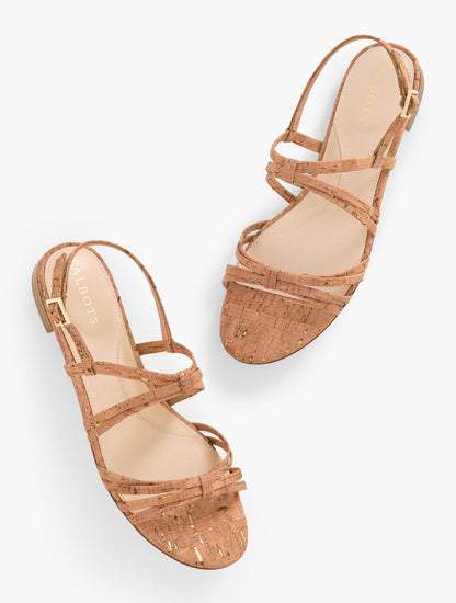 ARIA STRAPPY CORK SANDALS | Talbots