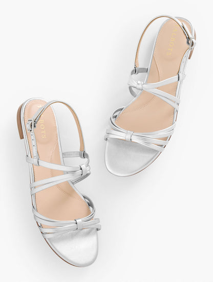 ARIA STRAPPY NAPPA METALLIC SANDALS | Talbots