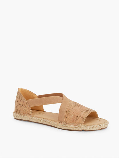 ILYSSA ELASTIC CORK ESPADRILLE FLATS | Talbots