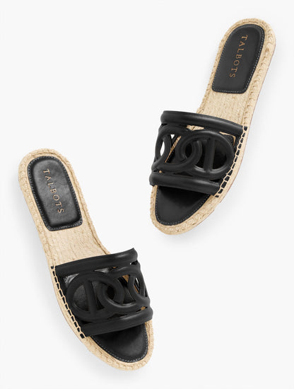 ILYSSA LINKS NAPPA ESPADRILLE SLIDES | Talbots