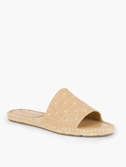 ILYSSA RAFFIA ESPADRILLE SLIDES - POLKA DOT | Talbots