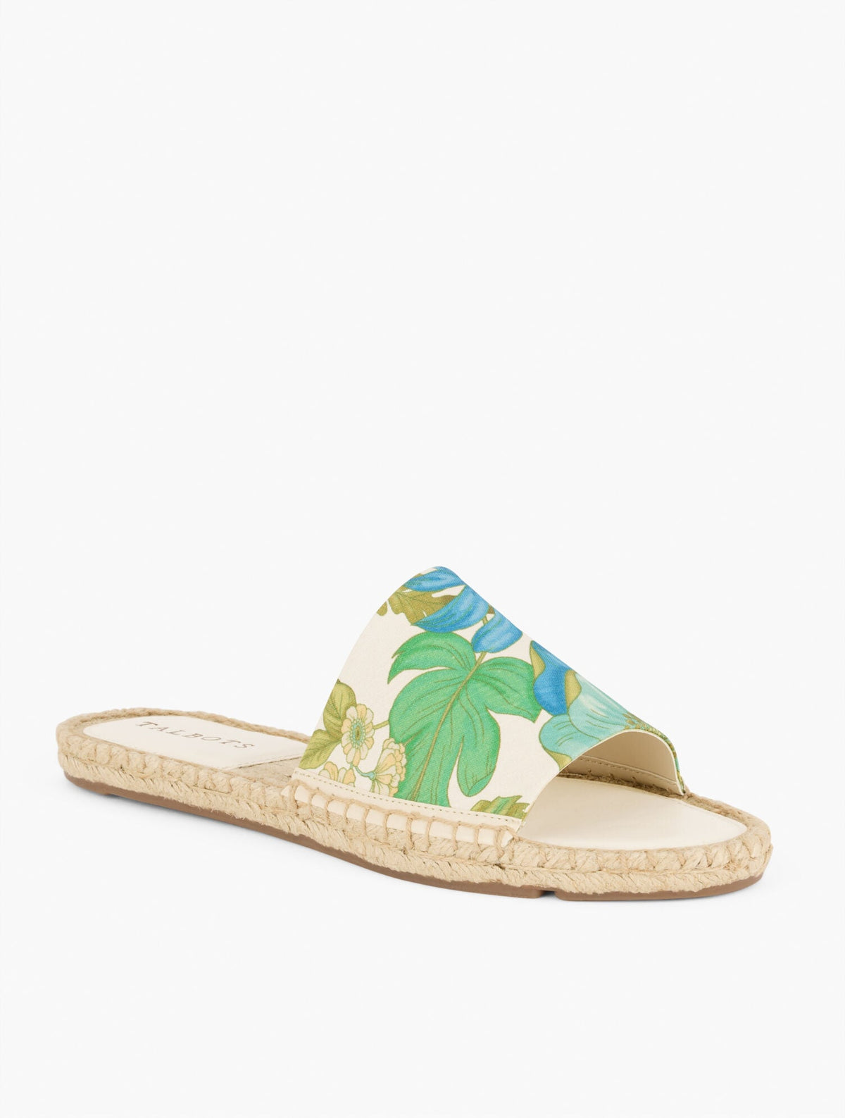 ILYSSA CANVAS ESPADRILLE SLIDES - FLORAL | Talbots