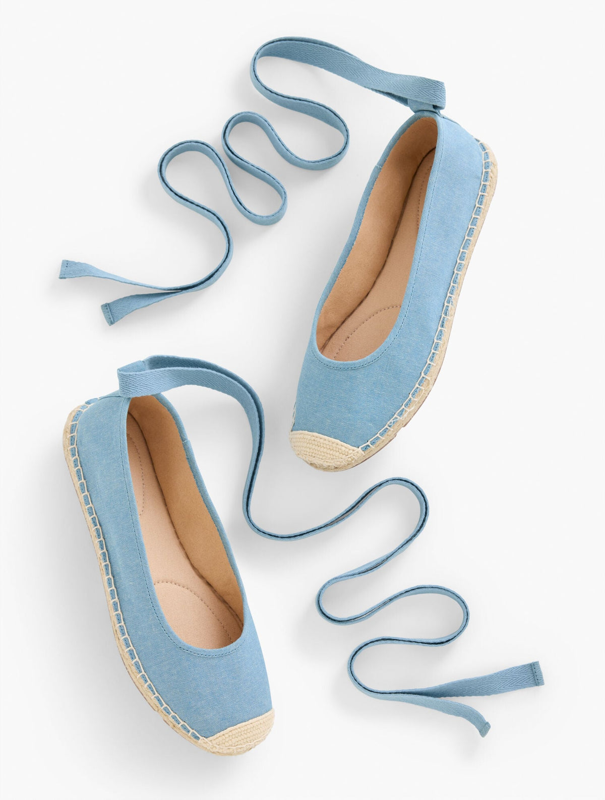 IZZY CHAMBRAY ESPADRILLE FLATS | Talbots