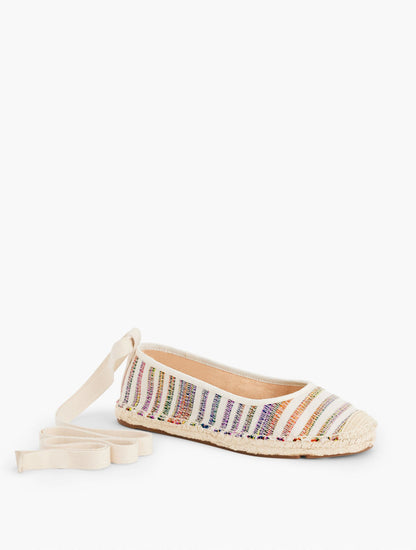 IZZY STRIPED CANVAS ESPADRILLE FLATS | Talbots