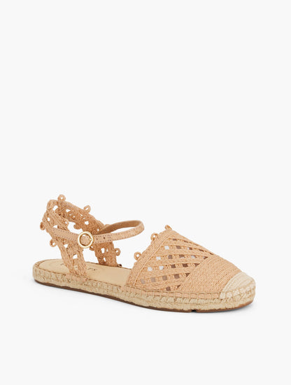 IZZY ANKLE STRAP RAFFIA ESPADRILLE FLATS | Talbots