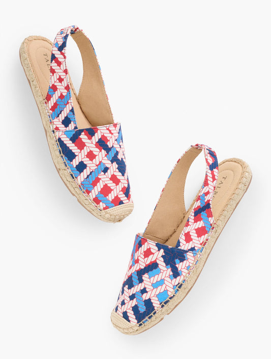 IZZY SLINGBACK ESPADRILLE FLATS - ROPE PRINT | Talbots