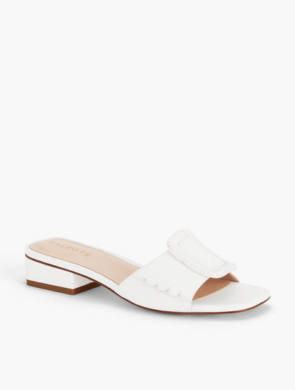 VIV BUCKLE SOFT NAPPA SLIDES | Talbots