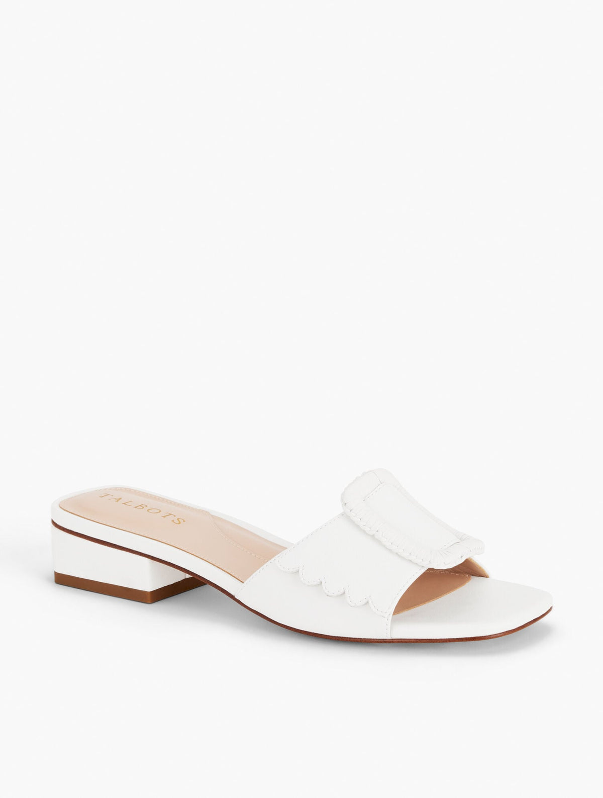 VIV BUCKLE SOFT NAPPA SLIDES | Talbots