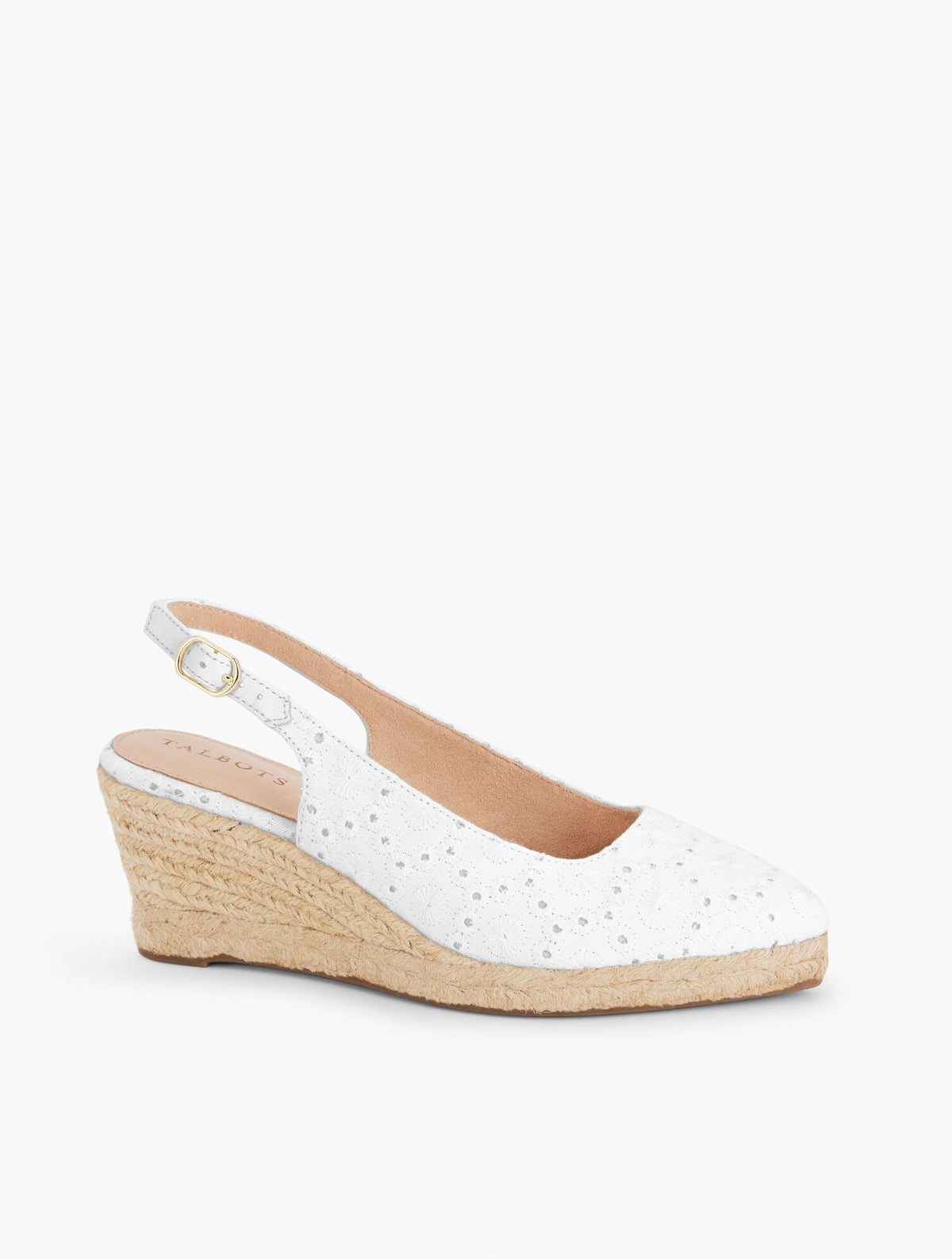 VIVI SLINGBACK ESPADRILLE WEDGES - EYELET | Talbots