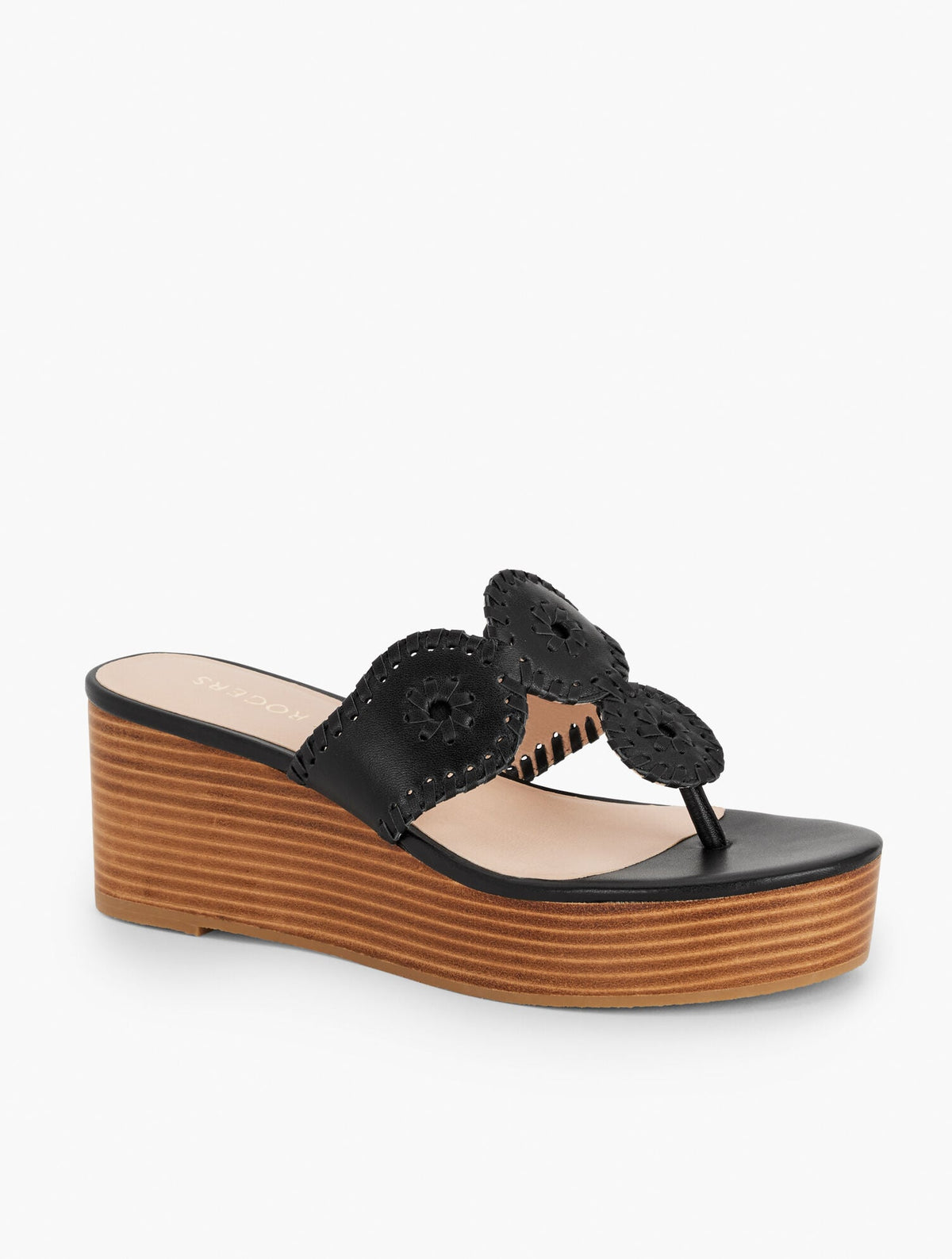 JACK ROGERS® KIMBERLY NAPPA WEDGE SANDALS | Talbots