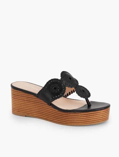JACK ROGERS® KIMBERLY NAPPA WEDGE SANDALS | Talbots