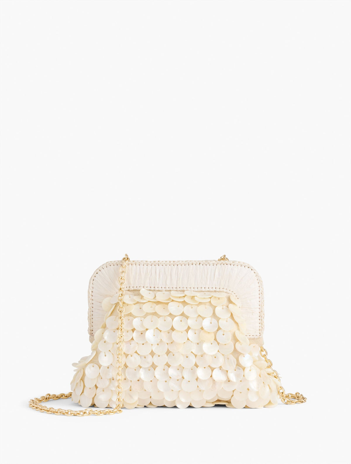 MOTHER-OF-PEARL PAILLETTE CLUTCH | Talbots
