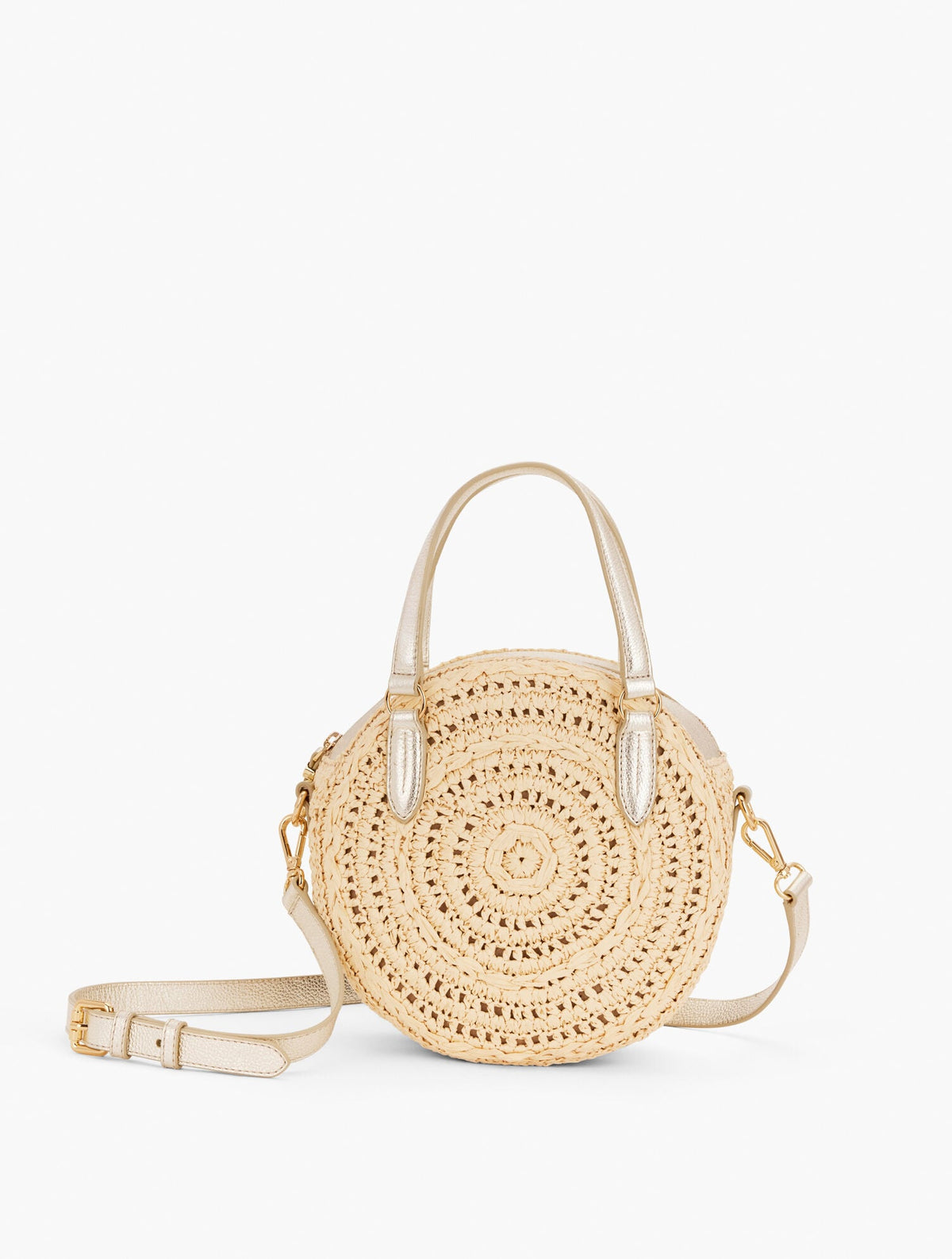 STRAW ROUND CROSSBODY BAG | Talbots