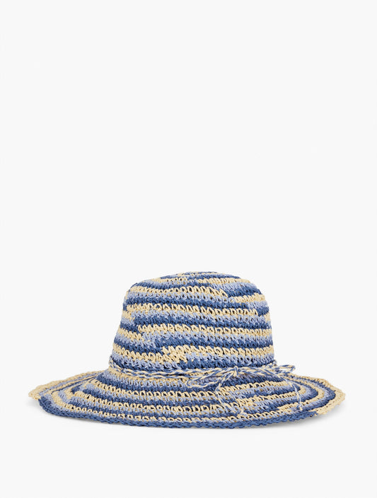 TWO-TONE STRAW HAT | Talbots