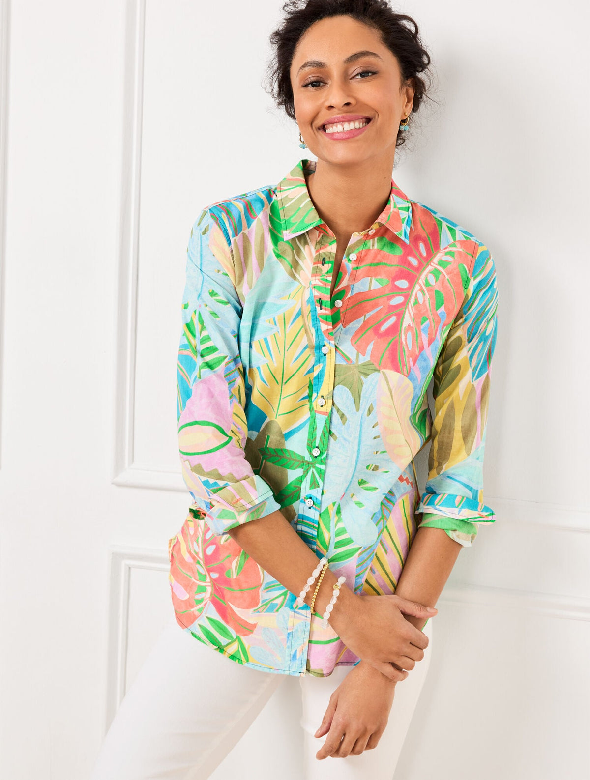 MODERN CLASSIC SHIRT - PARADISE FOLIAGE | Talbots