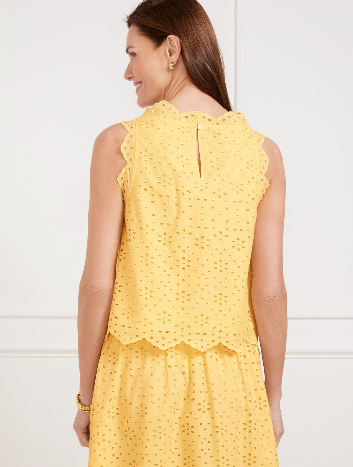 FLORAL DIAMOND EYELET SHORT SHELL | Talbots