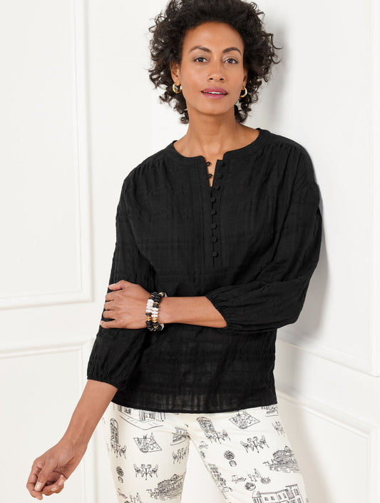 SHADOW PLAID POPOVER | Talbots