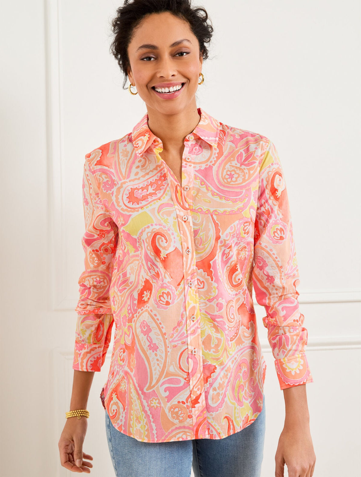 MODERN CLASSIC SHIRT - VIBRANT PAISLEY | Talbots