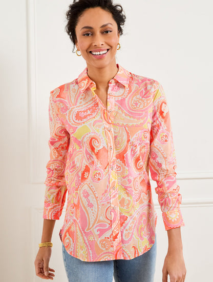 MODERN CLASSIC SHIRT - VIBRANT PAISLEY | Talbots