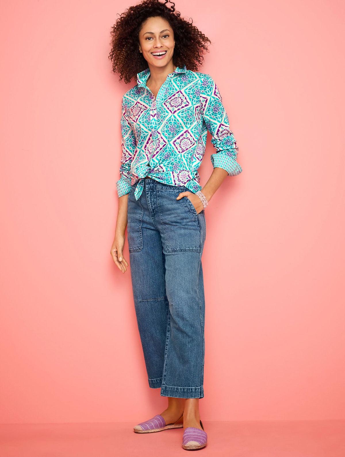 MODERN CLASSIC SHIRT - MONACO TILES | Talbots