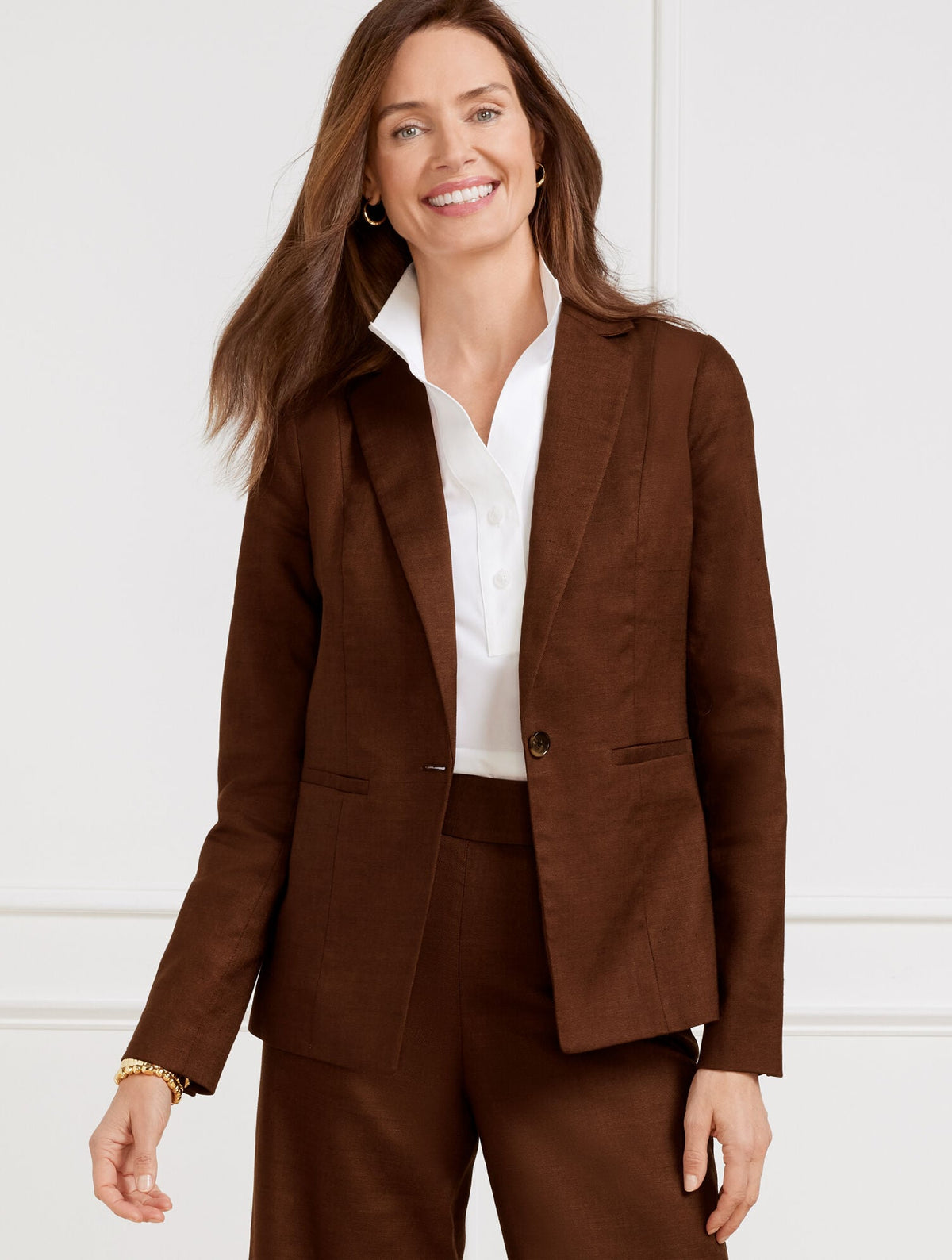 LINEN BLEND BLAZER | Talbots