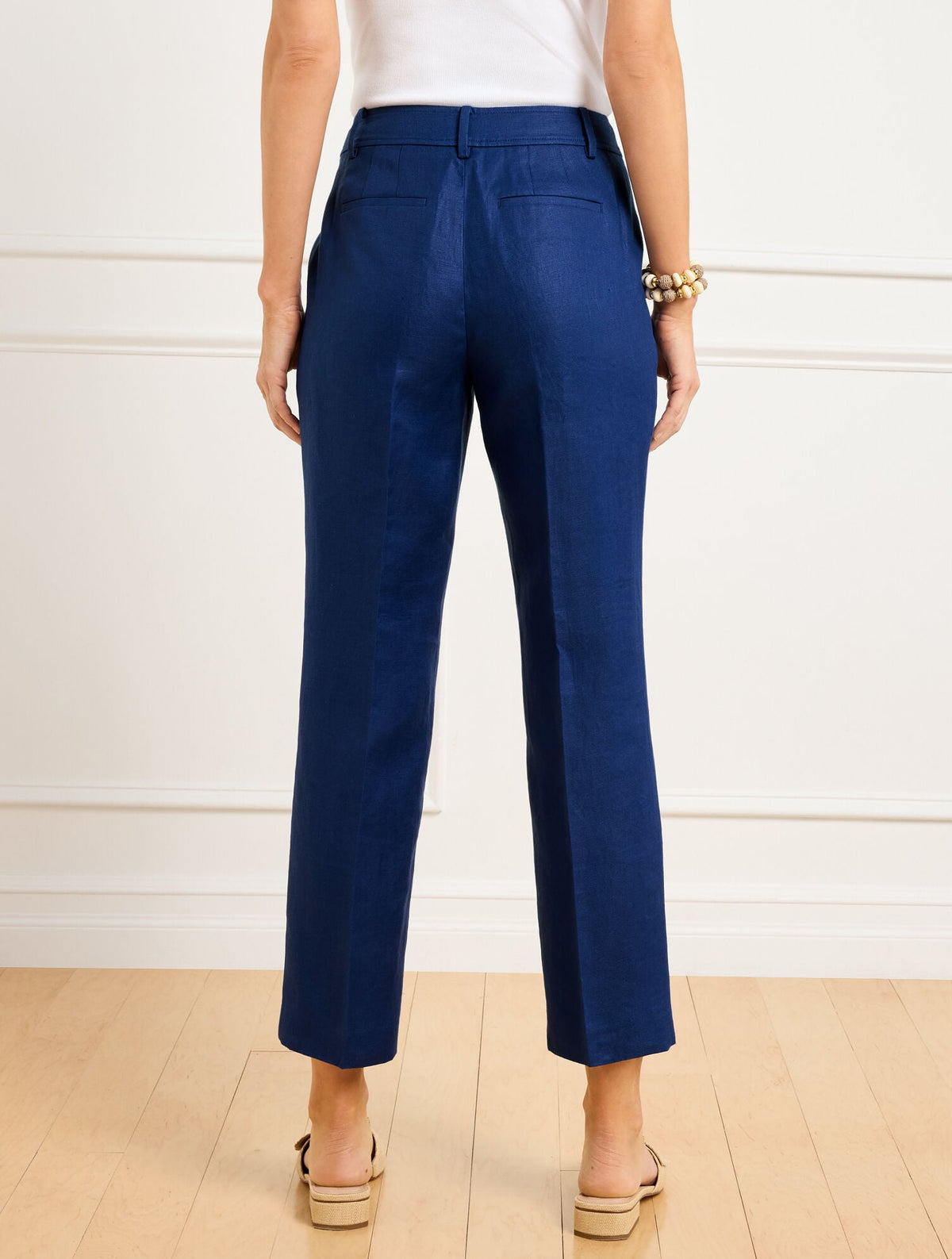 STRAIGHT LEG LUXE IRISH LINEN PANTS | Talbots