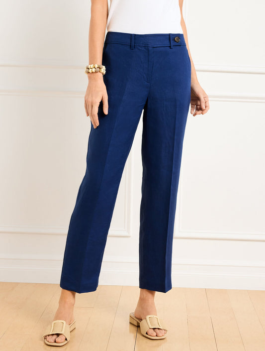 STRAIGHT LEG LUXE IRISH LINEN PANTS | Talbots