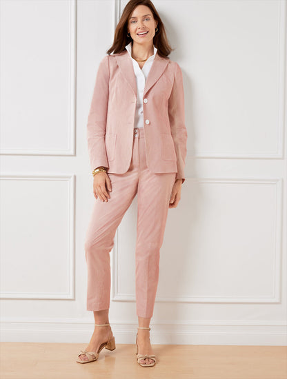 TAPERED ANKLE SEERSUCKER PANTS | Talbots
