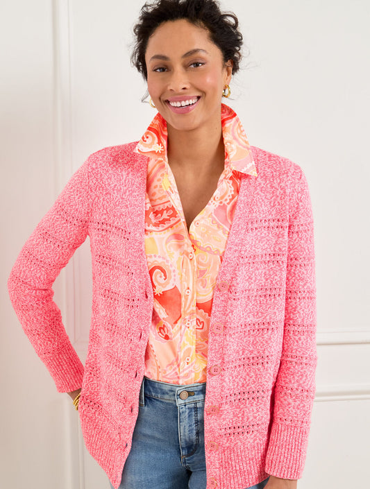 V-NECK GIRLFRIEND CARDIGAN - MARL | Talbots