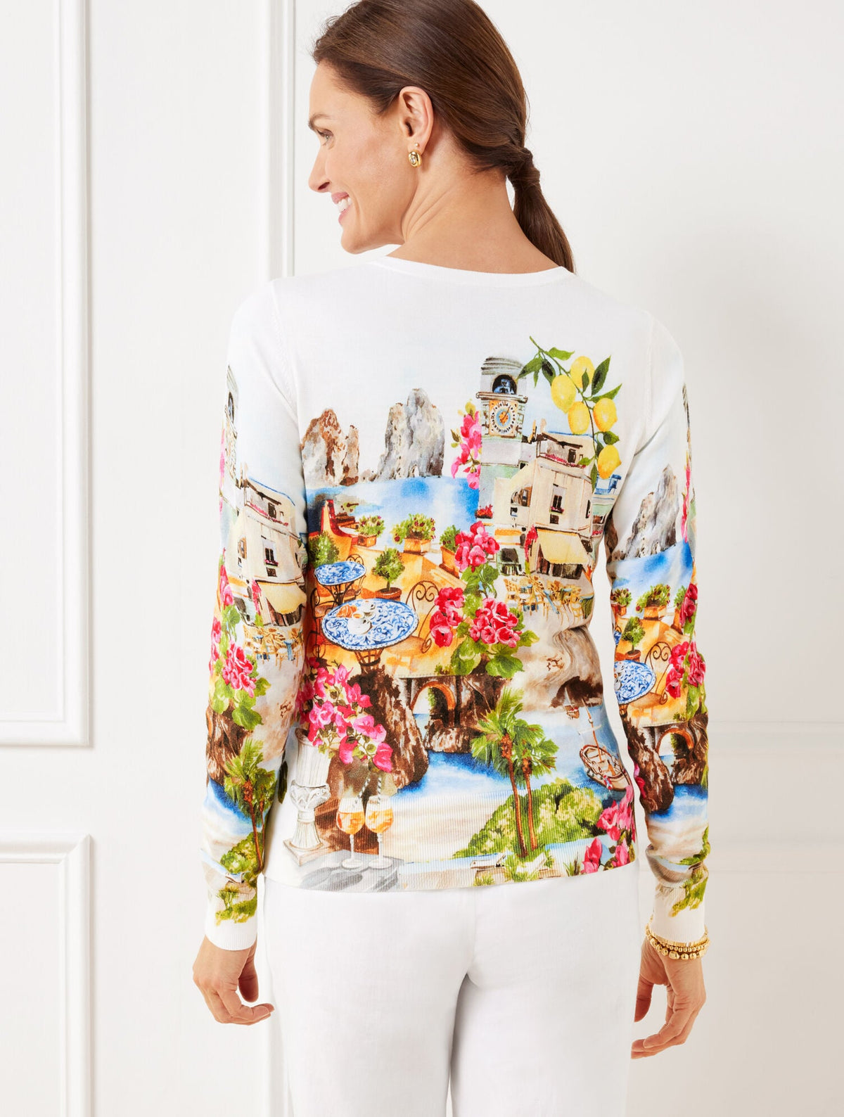 CHARMING CARDIGAN - COASTAL SCENIC | Talbots