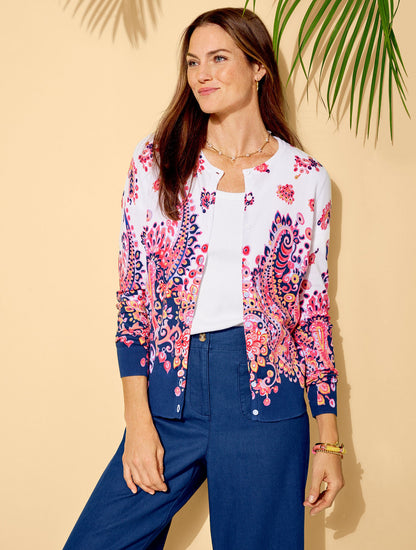 CHARMING CARDIGAN - FLORAL PAISLEY | Talbots