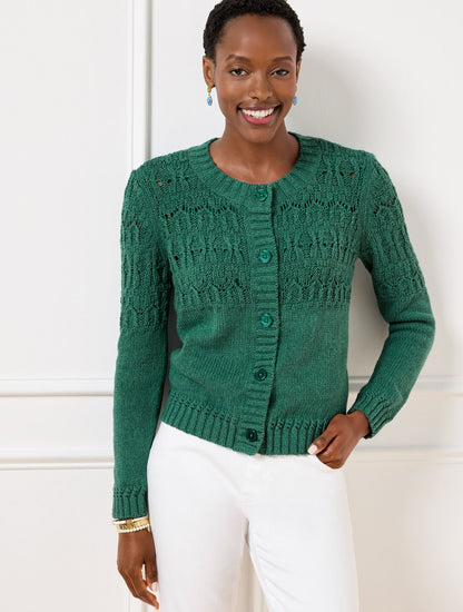 POINTELLE STITCH CARDIGAN | Talbots