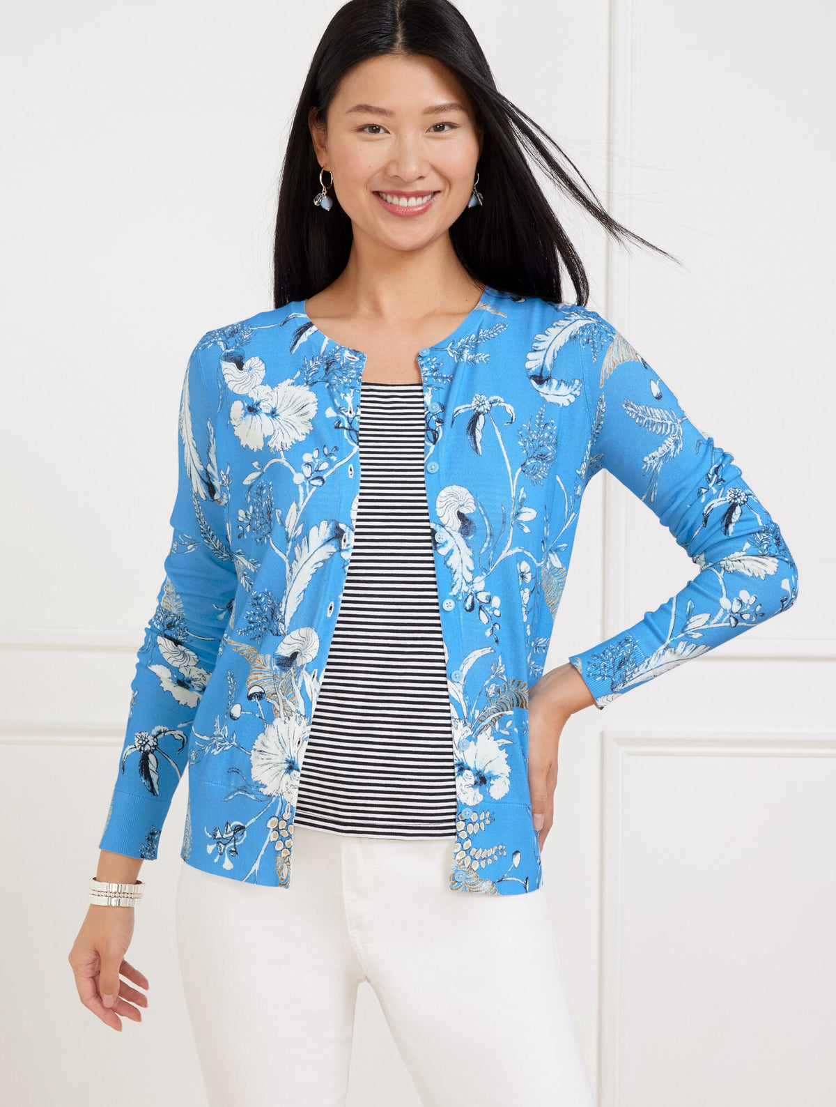 CHARMING CARDIGAN - LEAFY GARDEN | Talbots