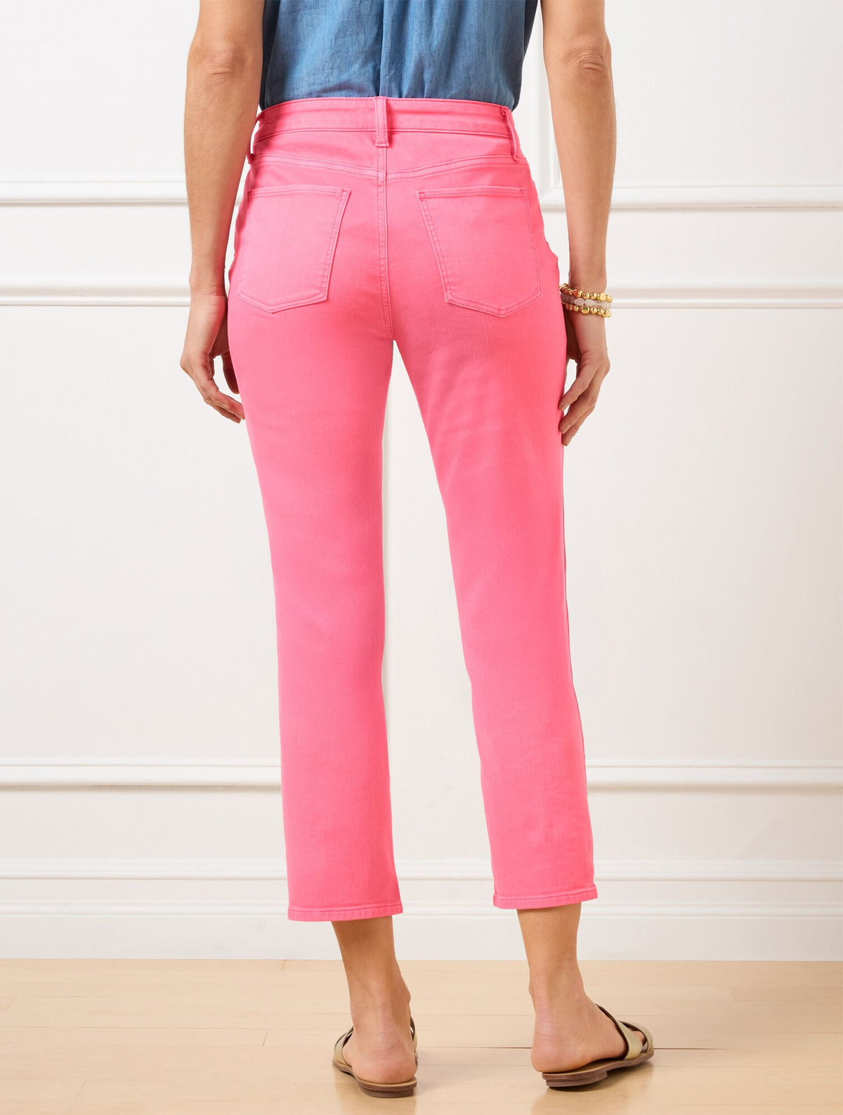 STRAIGHT CROP JEANS - GARMENT DYED | Talbots