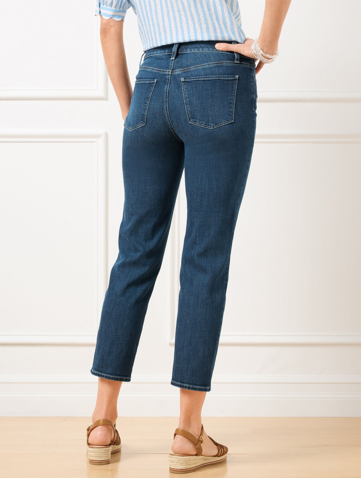STRAIGHT CROP JEANS - ROMY WASH | Talbots