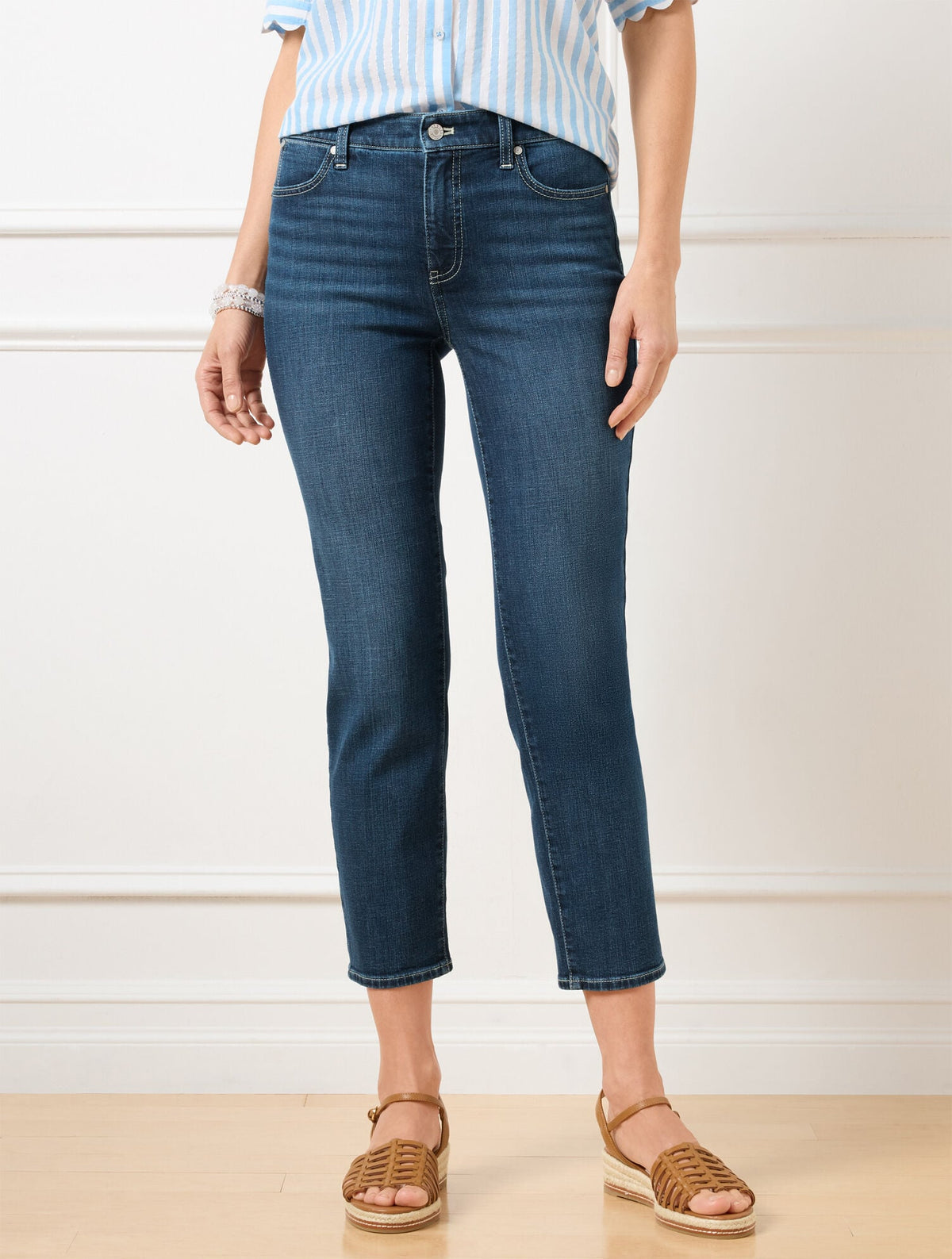 STRAIGHT CROP JEANS - ROMY WASH | Talbots