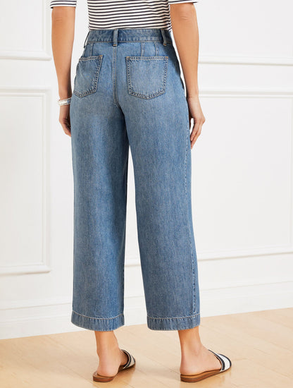 WIDE CROP JEANS - ELLA WASH | Talbots