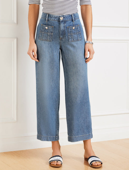 WIDE CROP JEANS - ELLA WASH | Talbots