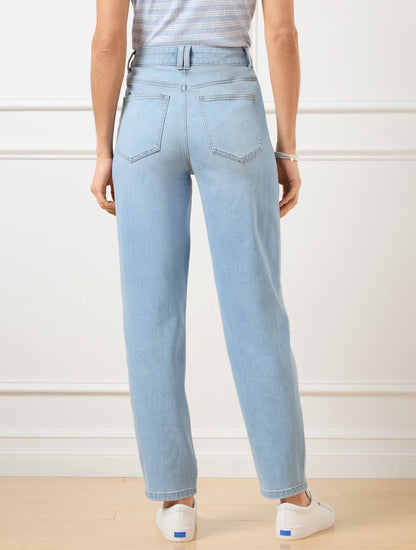 RELAXED TAPERED BARREL LEG JEANS - CARLINA WASH | Talbots