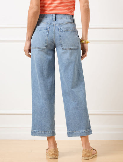 STRAIGHT CROP JEANS - MILANIA WASH | Talbots